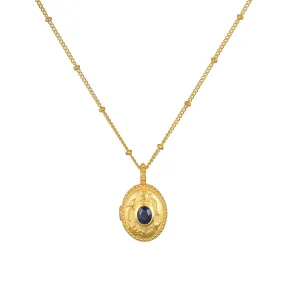 Sapphire Locket Necklace