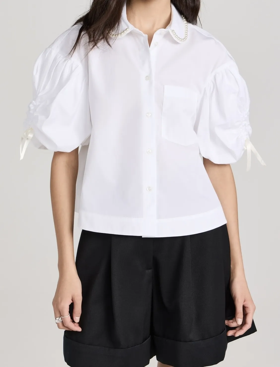 Simone Rocha  |Casual Style Plain Office Style Puff Sleeves Formal Style