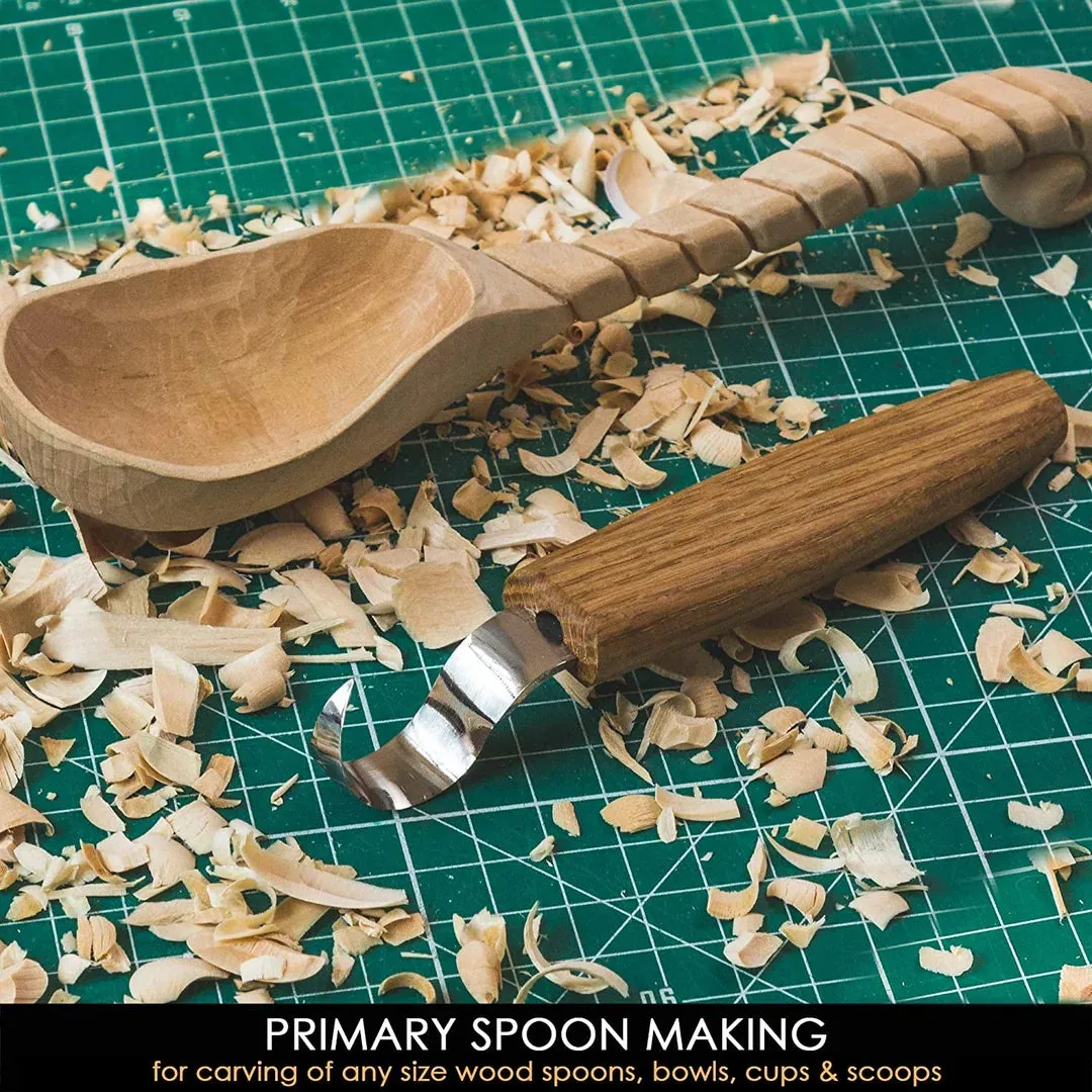 Spoon Carving Knife (25 mm) with Oak Handle