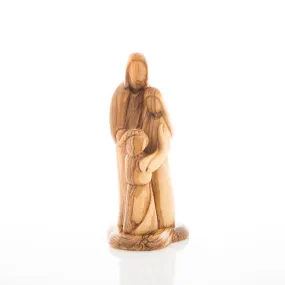 St. Joseph, Virgin Mary with Jesus Christ Wooden Carving, 9.8 (Abstract)