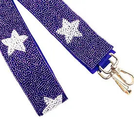 Star Beaded Strap - Purple/White