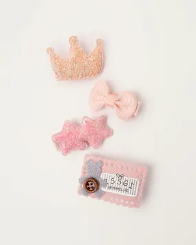 Tiara and Stars Clip Set