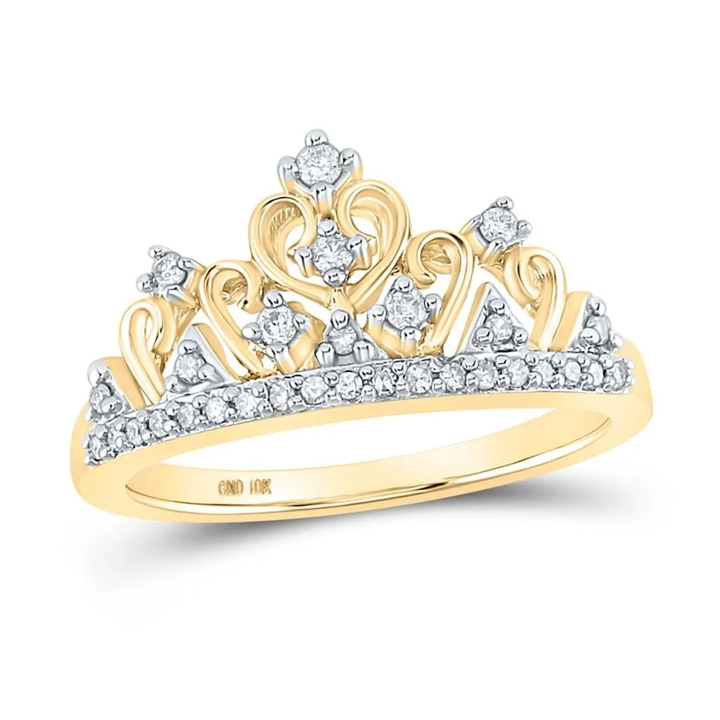 Tiara Cocktail Diamond Ring 10K Gold