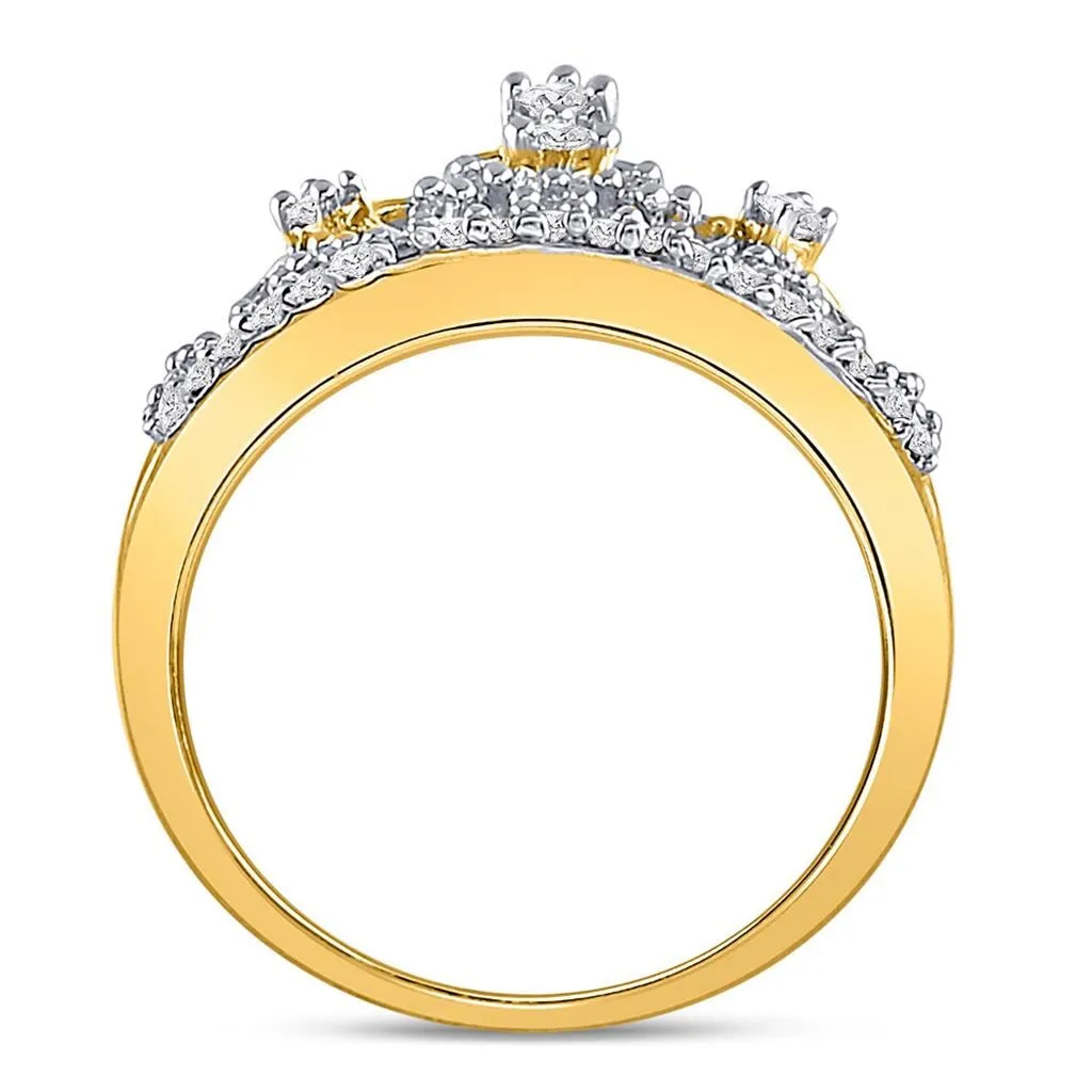 Tiara Cocktail Diamond Ring 10K Gold