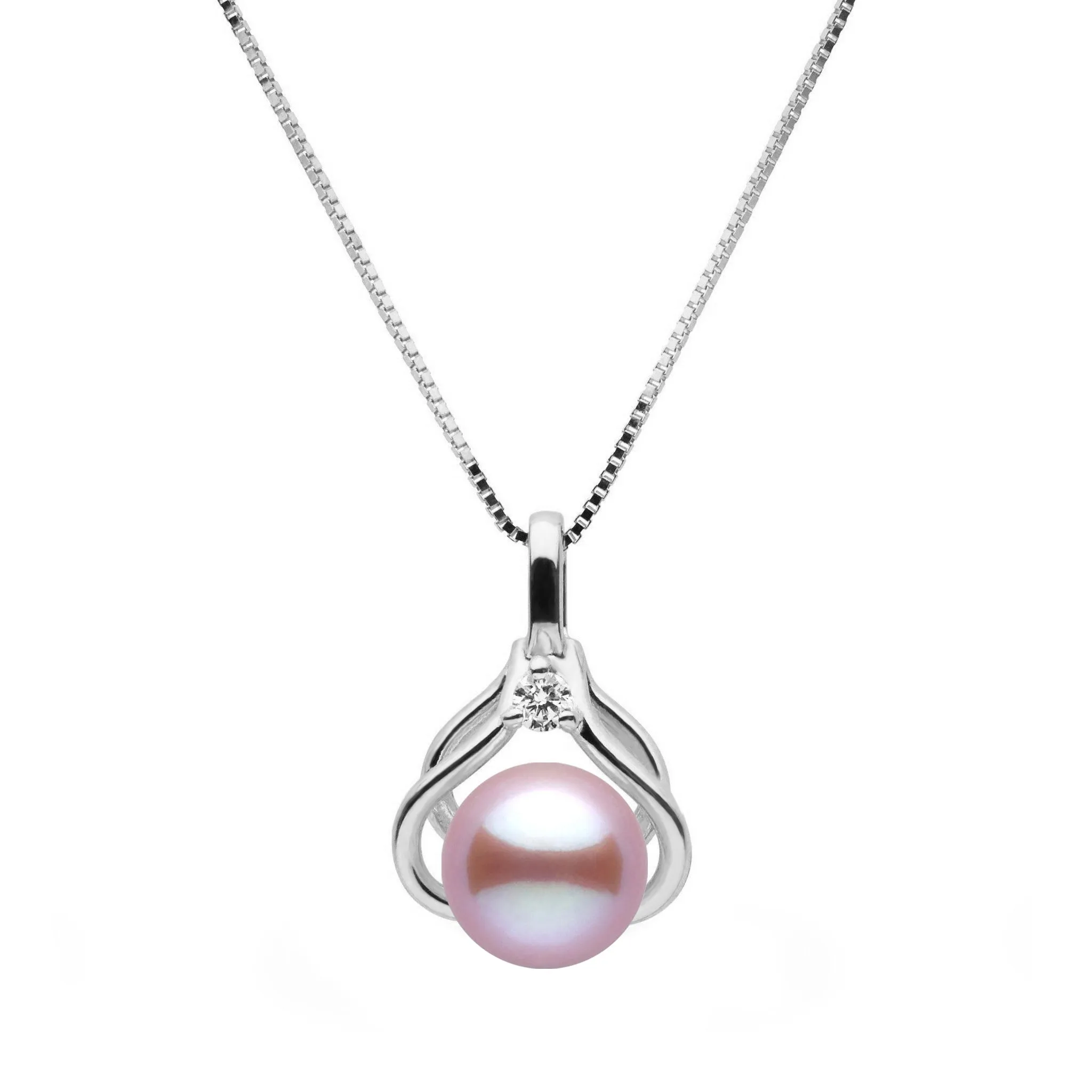 Tiara Collection Lavender Freshadama Pearl and Diamond Pendant