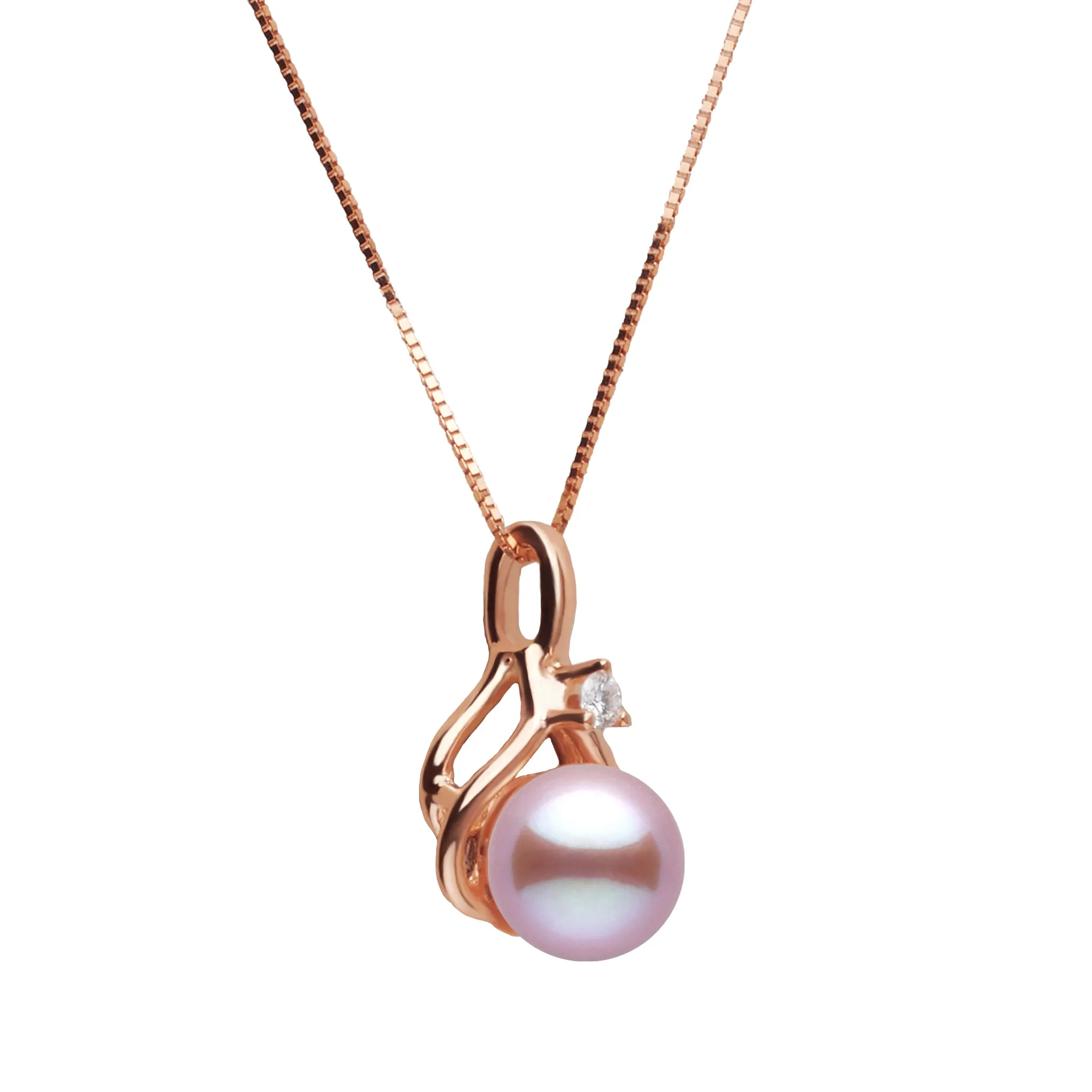 Tiara Collection Lavender Freshadama Pearl and Diamond Pendant