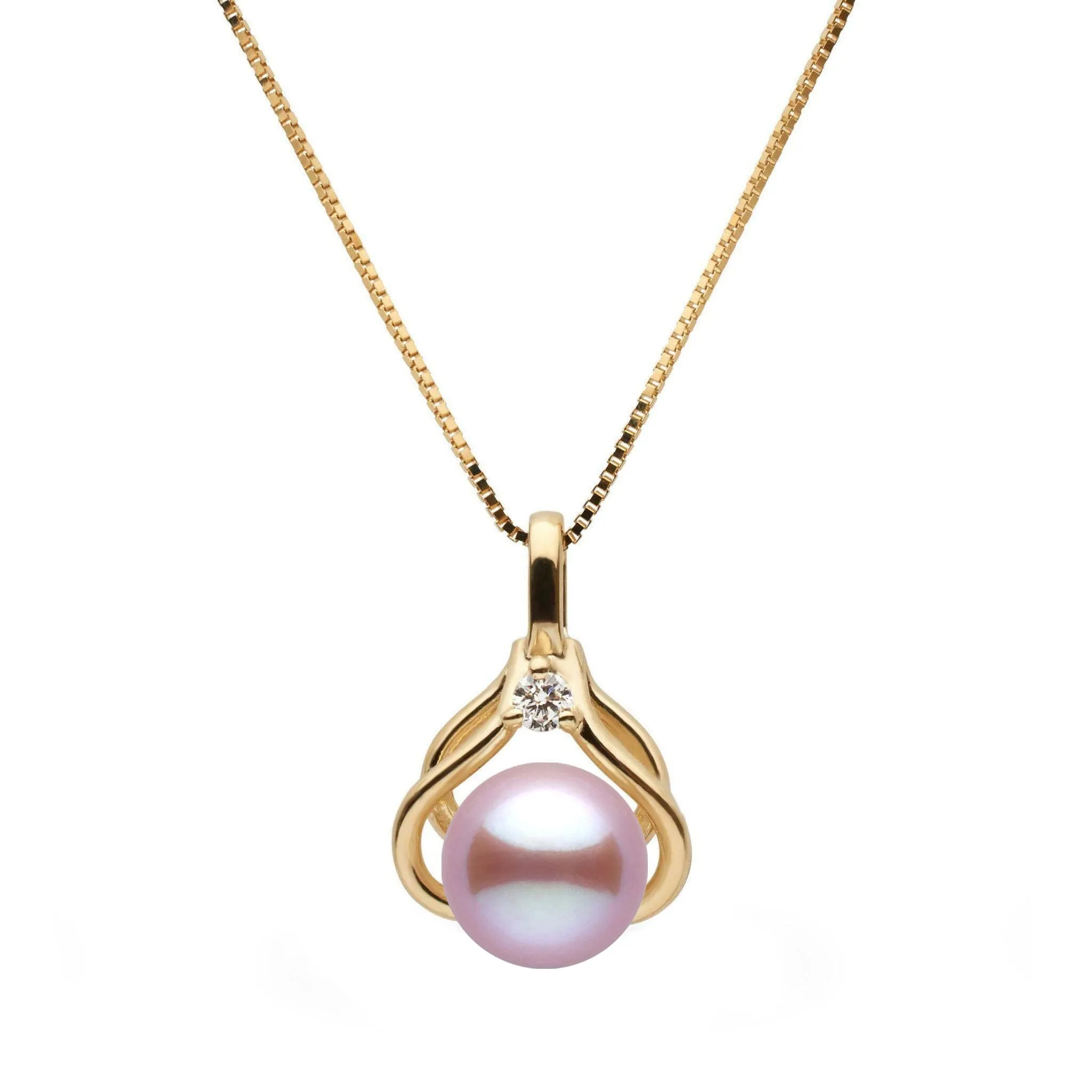 Tiara Collection Lavender Freshadama Pearl and Diamond Pendant