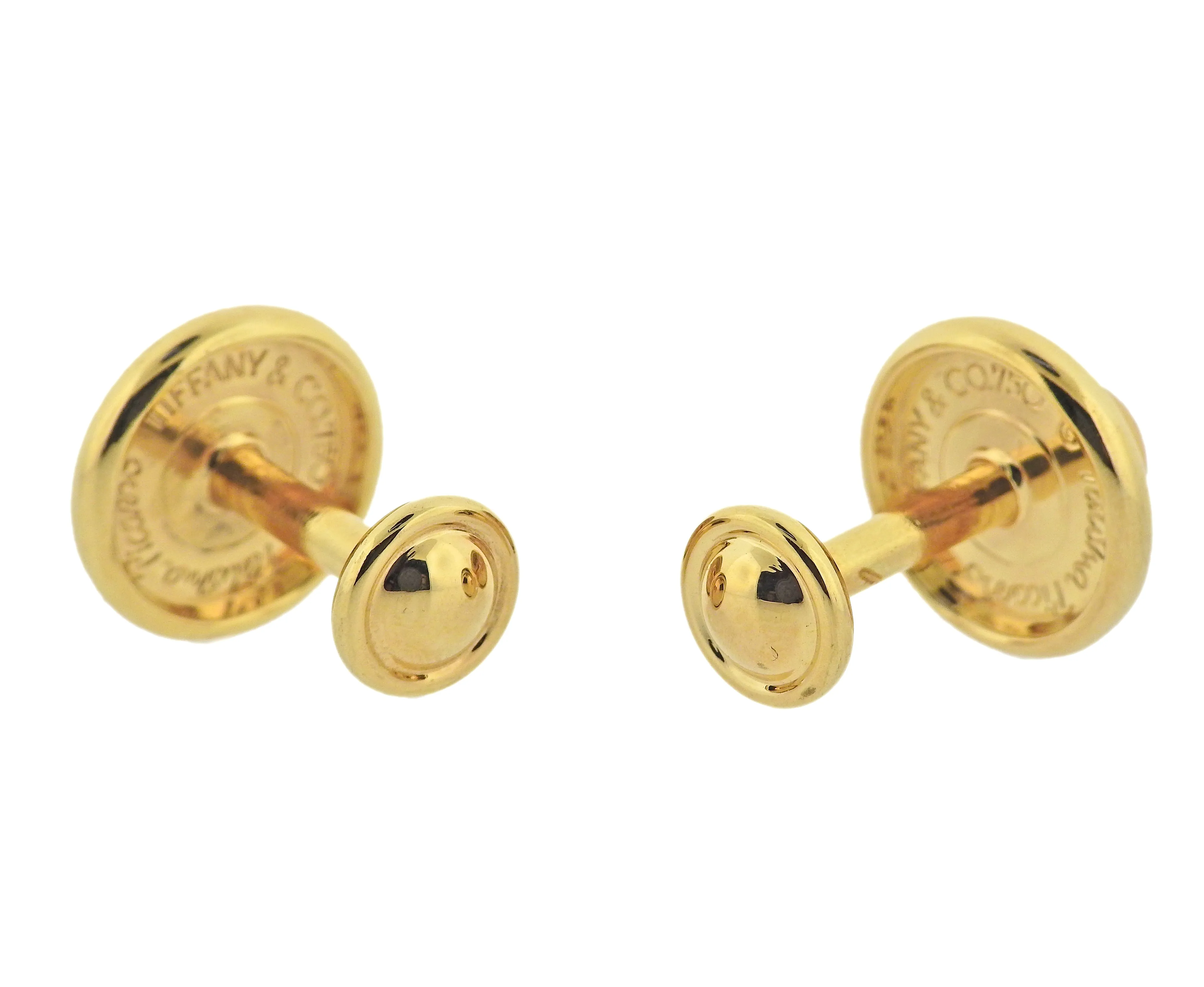 Tiffany & Co Paloma Picasso Citrine Gold Cufflinks