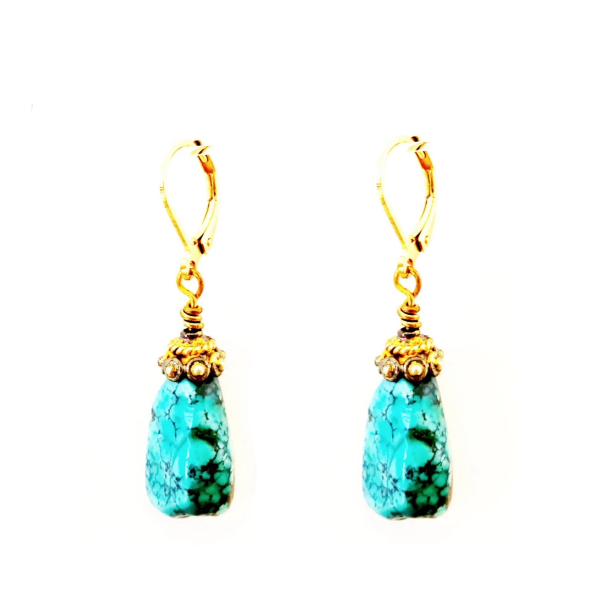 Turquoise Nugget Earrings