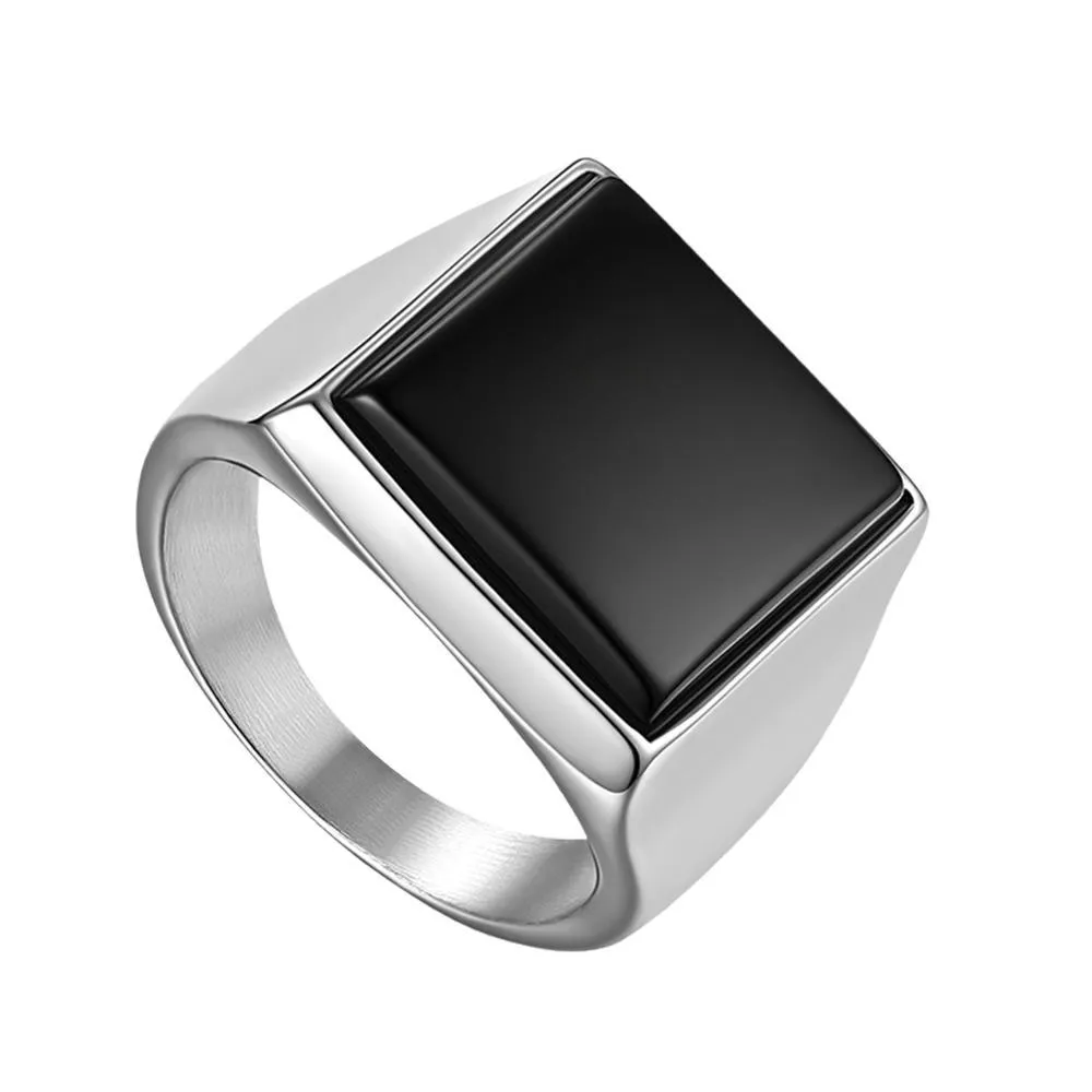 Unique Design Round Simple Atmospheric Polished Ring Men Jewelry