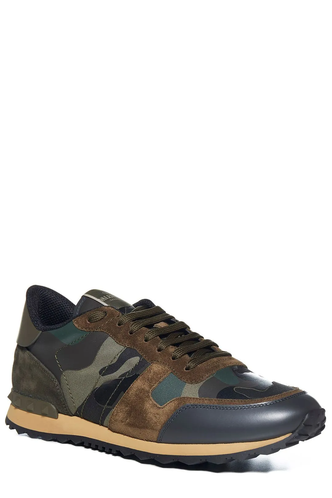 Valentino Garavani Rockrunner Camouflage Lace-Up Sneakers