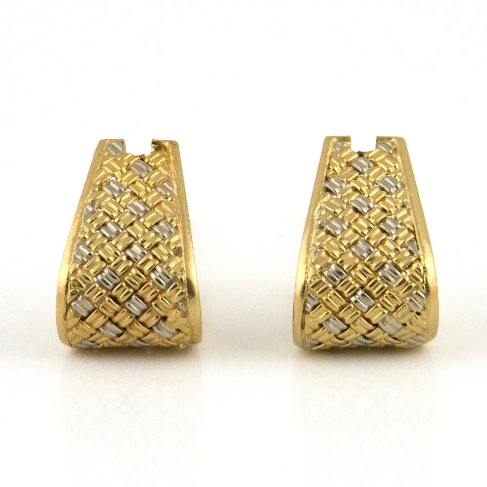 Vintage Italian Two Toned Wrap-around Cufflinks