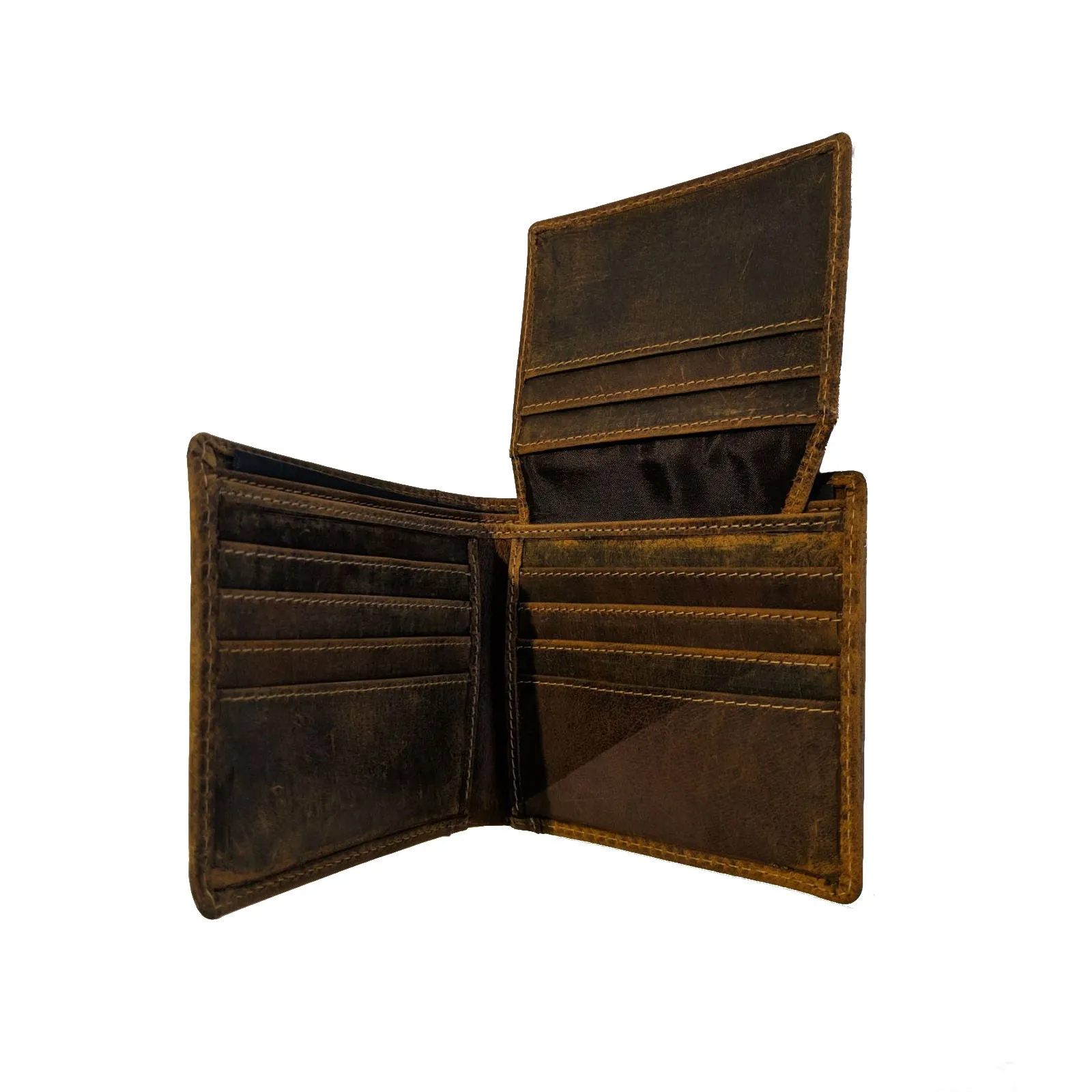 Vintage Leather Tri-fold Wallet