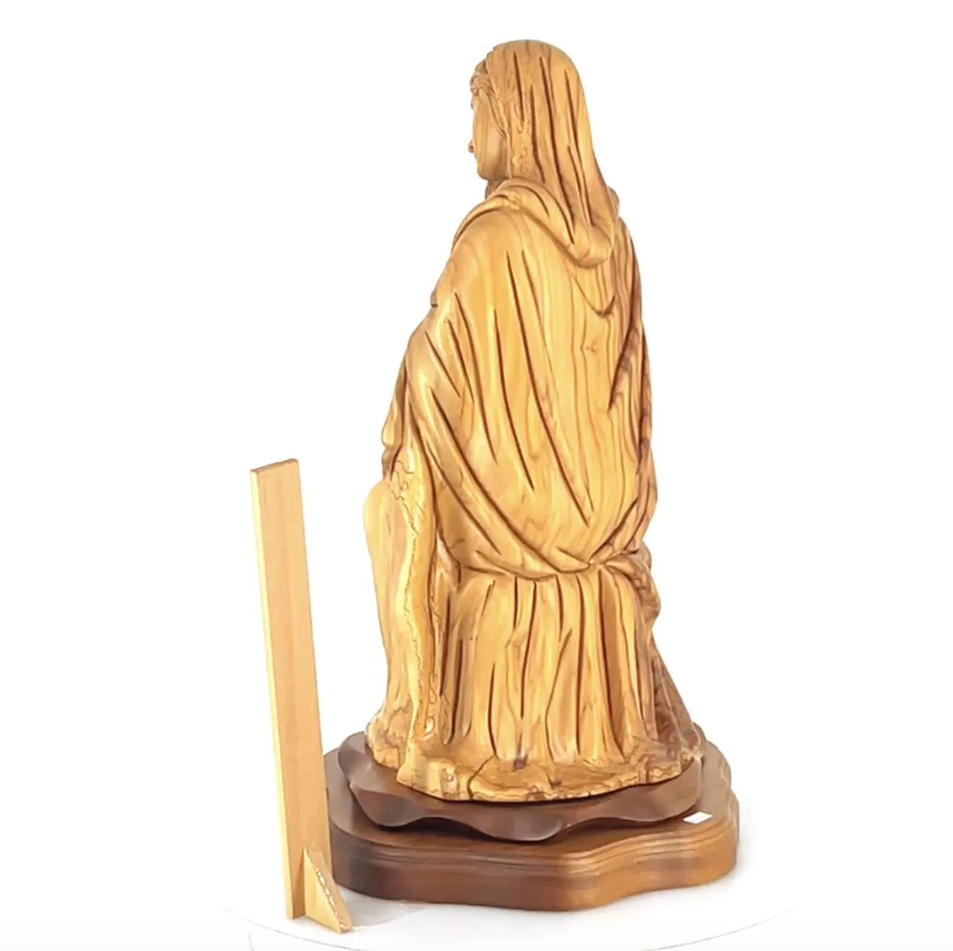 Virgin Mary Holding Sleeping Baby Jesus, 13.8 Wooden Masterpiece Carving