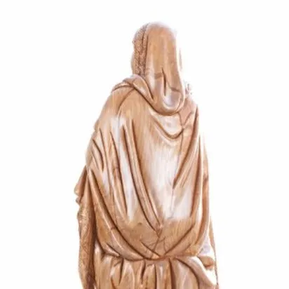 Virgin Mary Holding Sleeping Baby Jesus, 13.8 Wooden Masterpiece Carving