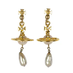 Vivienne Westwood Pearl Drop Clip-on Earrings - '10s