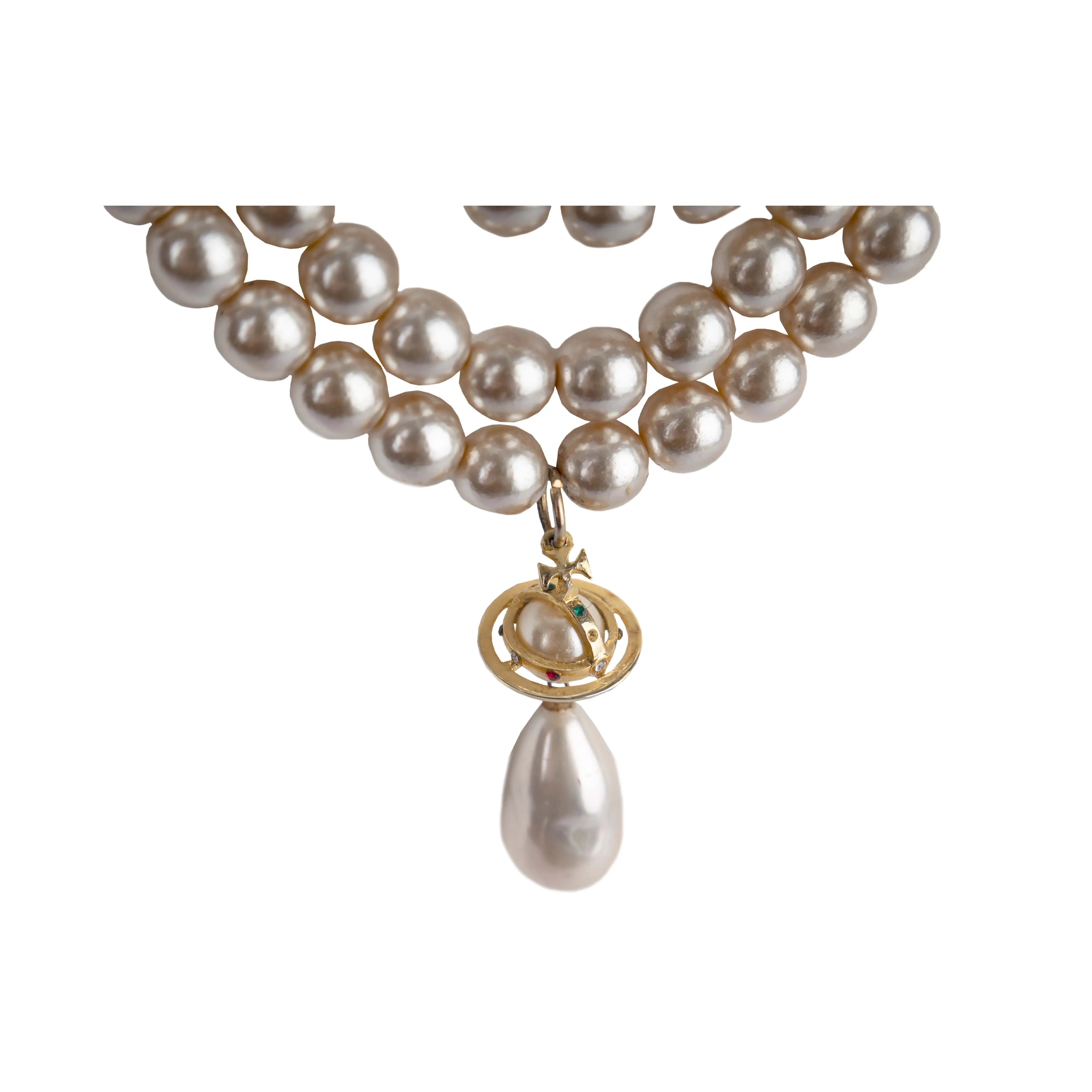 Vivienne Westwood Three Row Pearl Drop Choker - '20s