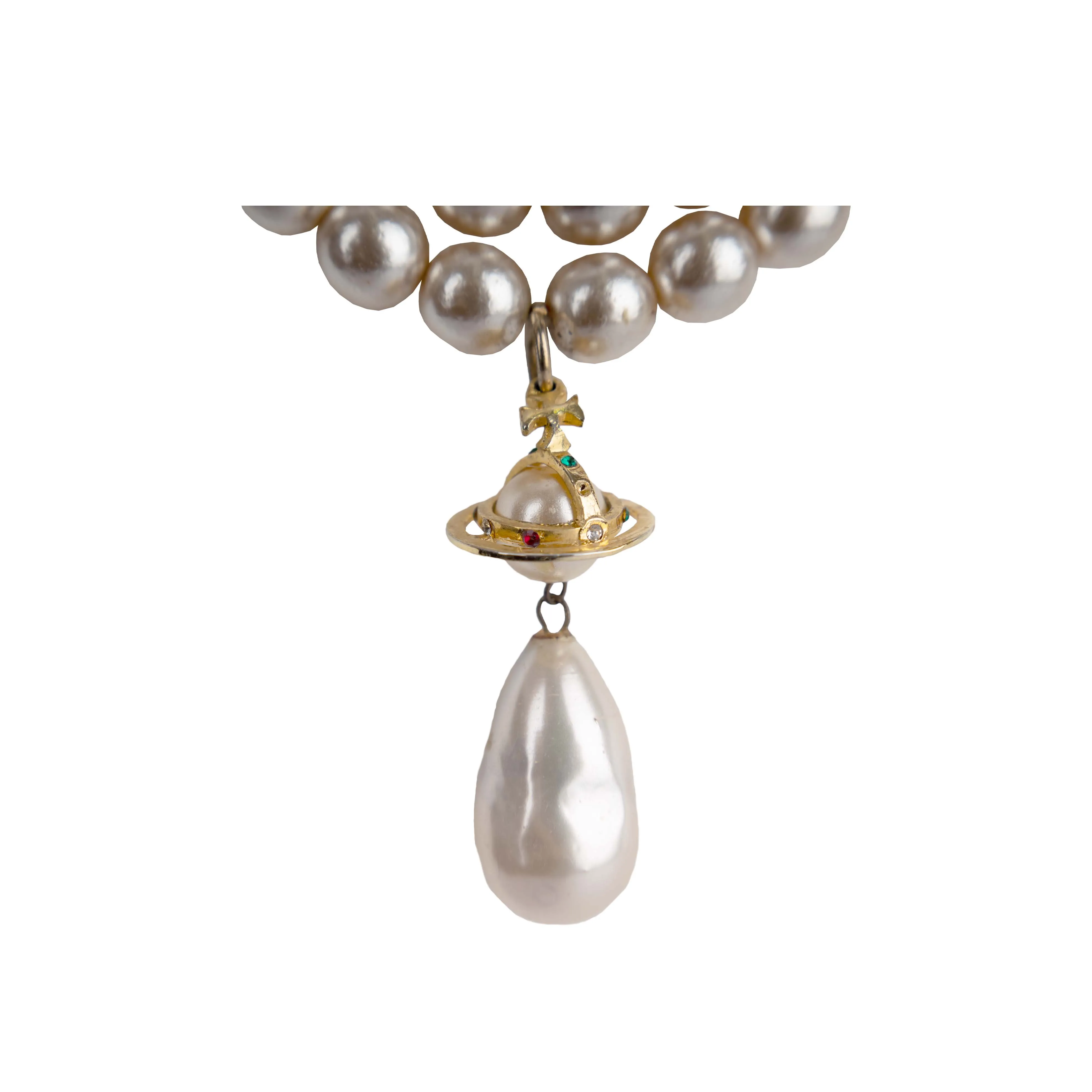 Vivienne Westwood Three Row Pearl Drop Choker - '20s