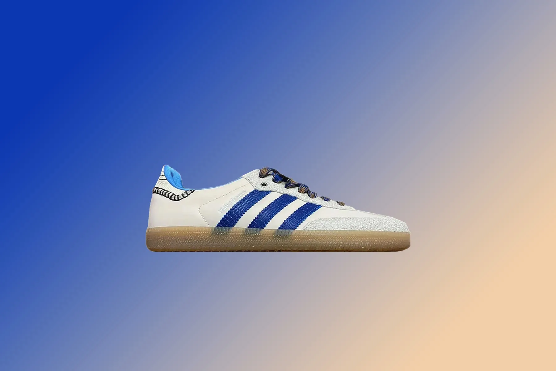 Wales Bonner x Adidas Nylon Samba - Wonder Clay/Team Royal Blue/Wonder White