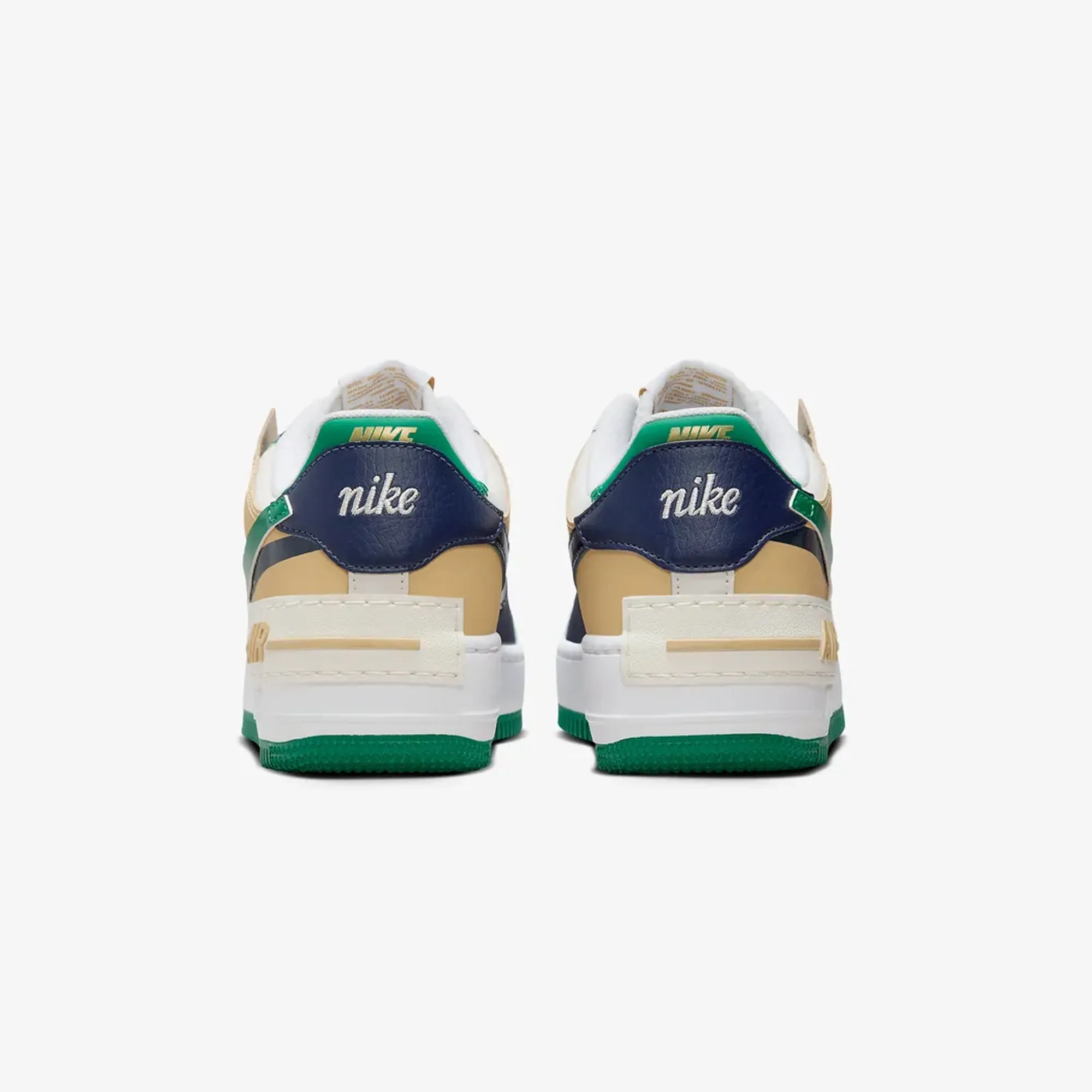 WMN'S AIR FORCE 1 SHADOW 'WHITE/MIDNIGHT NAVY-MALACHITE-SESAME'