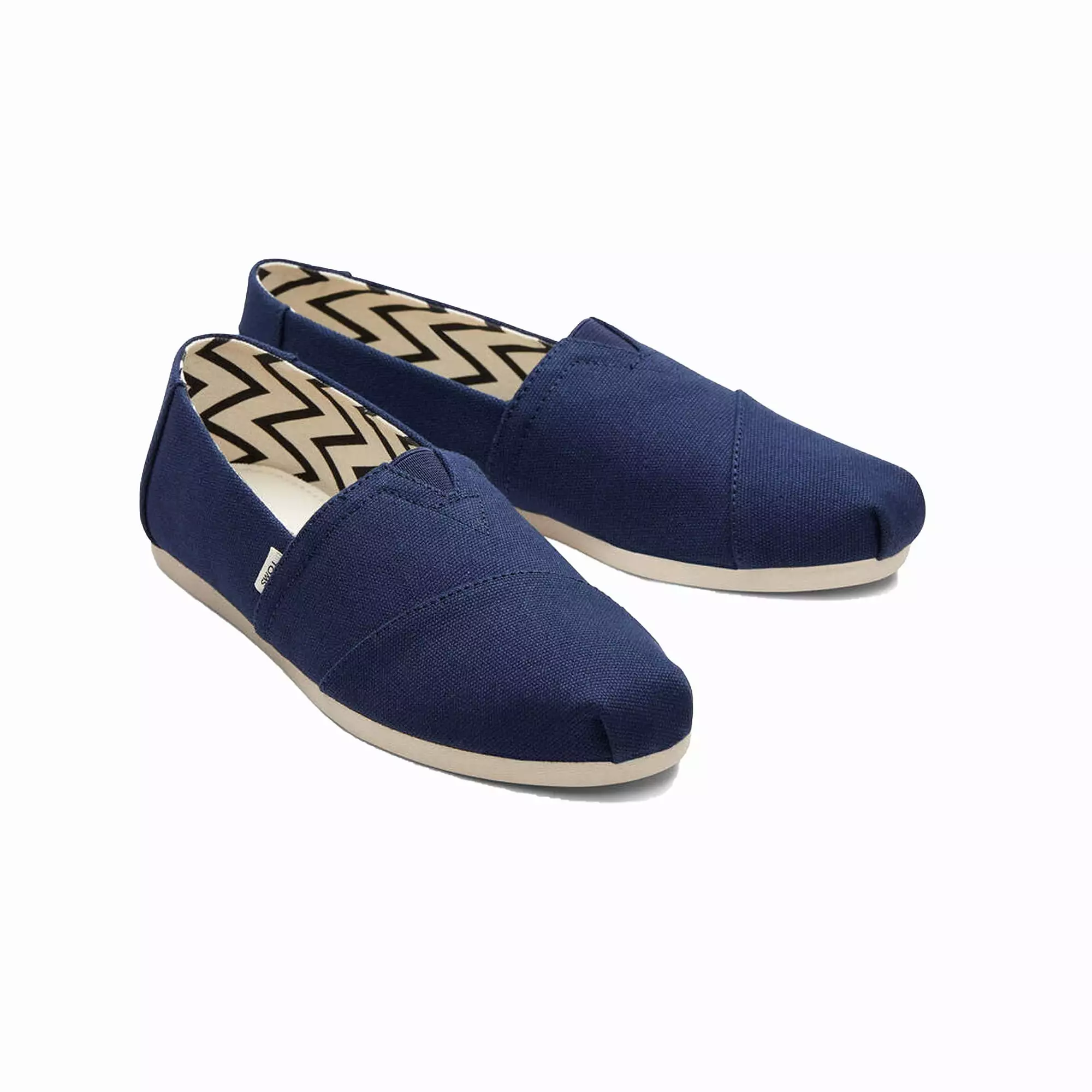 WMN'S ORGANIC COTTON DARK NAVY CANVAS SLIP ONS 'NAVY'