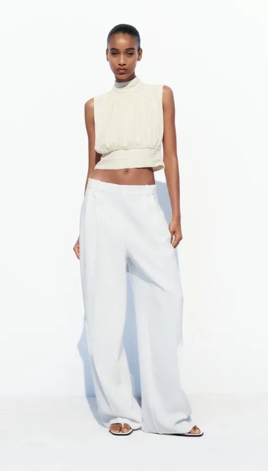 ZARA  |Casual Style Sleeveless Plain Elegant Style