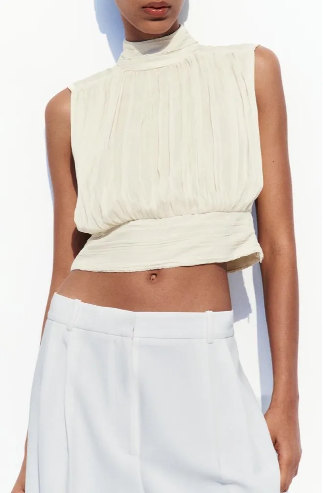 ZARA  |Casual Style Sleeveless Plain Elegant Style