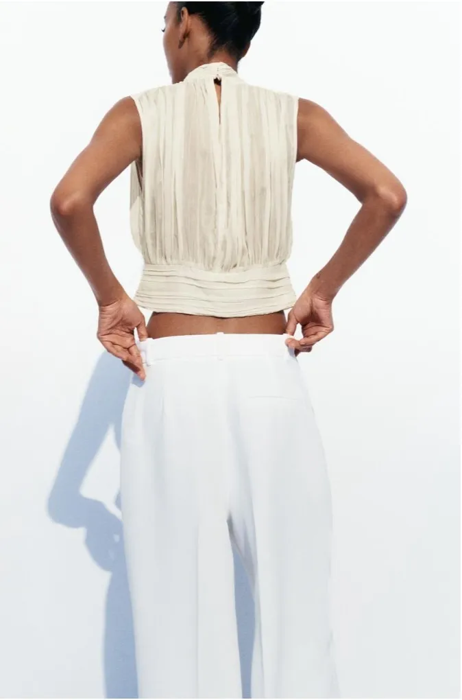 ZARA  |Casual Style Sleeveless Plain Elegant Style